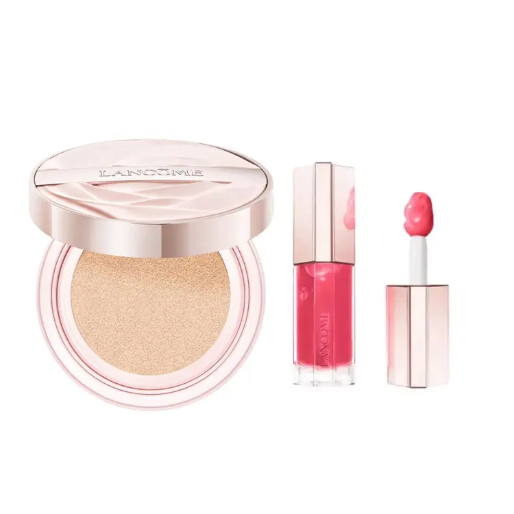 

Набор для макияжа LANKOU My Triple Essence Cushion Lip Gloss: легко растушевывается, стойкая, 14 г + 8,5 мл Lancome, two-piece set: unique mist radiance serums air cushion 14g#w20+unique serums jelly lip balm 8.5ml#27