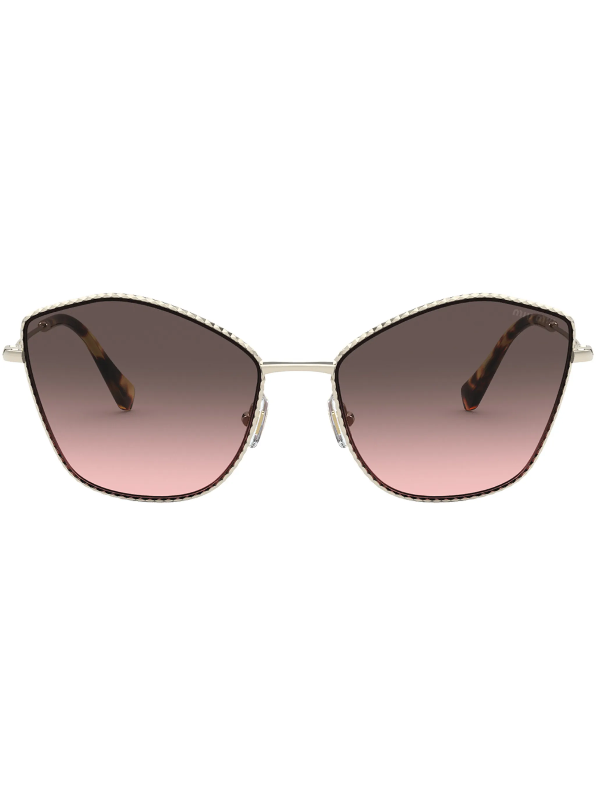 

Массивные солнцезащитные очки с эффектом градиента Miu Miu Eyewear, золотистый