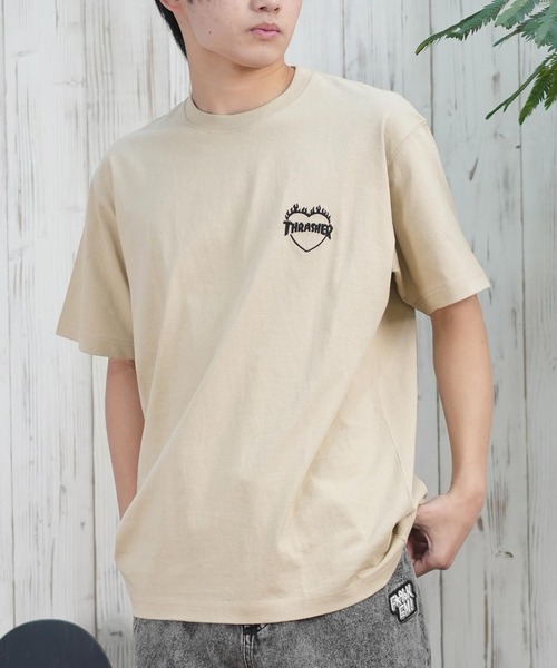 

Футболка Thrasher Flame Heart, бежевый