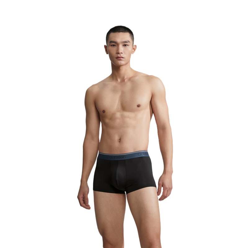 Боксеры мужские 3 пары Space Black Calvin Klein, AWC-черный Base фиолетовый Waistband/бежевый Base белый Waistband/темно-синий Waistband — фото 4