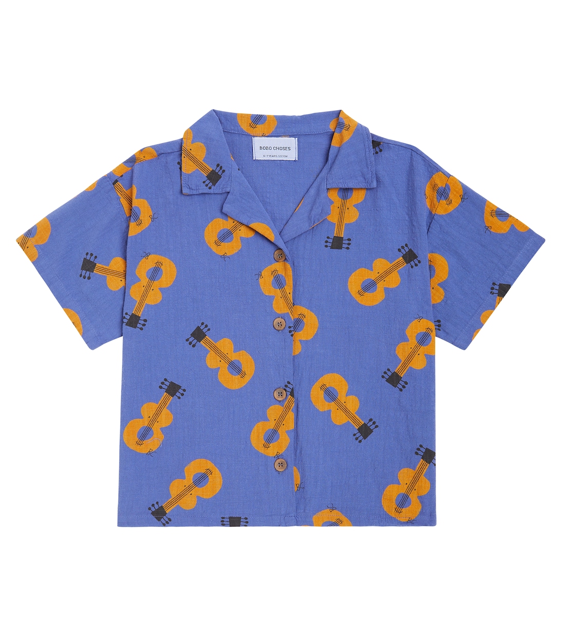 

Хлопковая рубашка с акустической гитарой Bobo Choses, Navy Blue