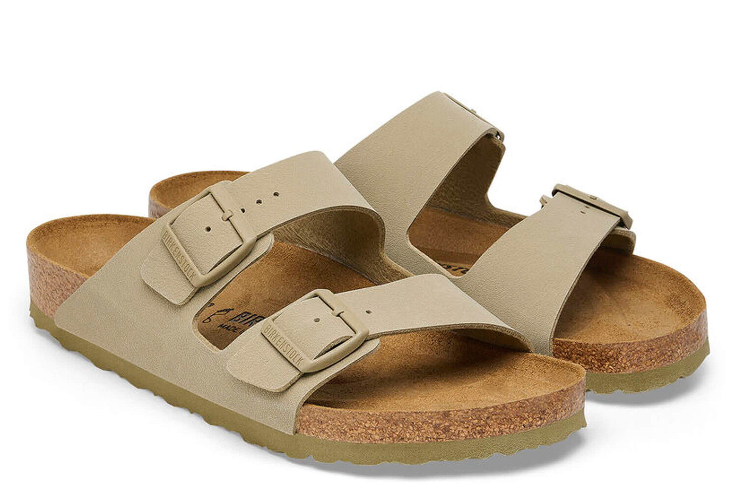 Сандалии Аризона - узкие Birkenstock, хаки — фото 2