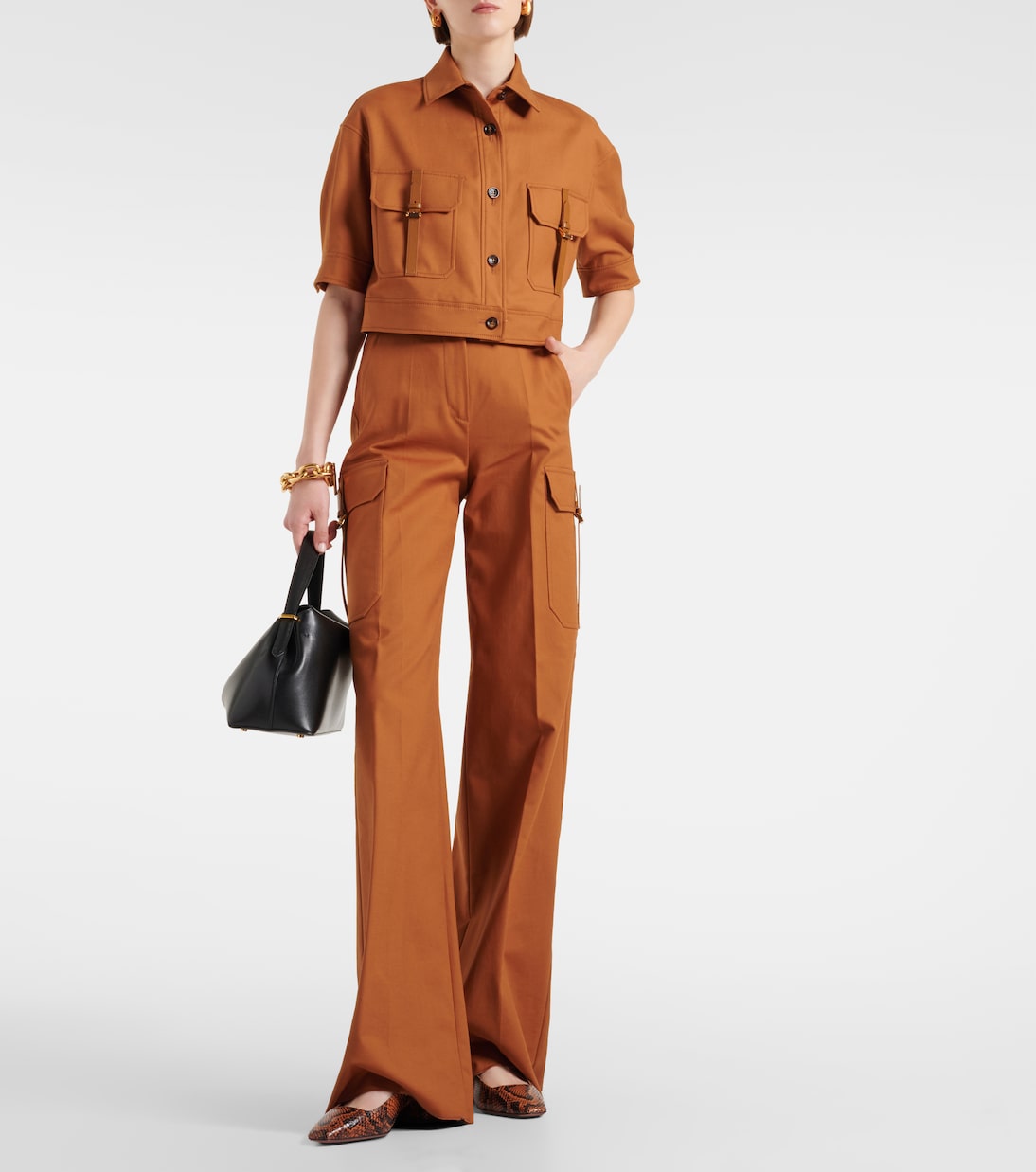 Туфли-лодочки Ginza 35 из кожи с эффектом змеи Aquazzura, Bourbon — фото 2