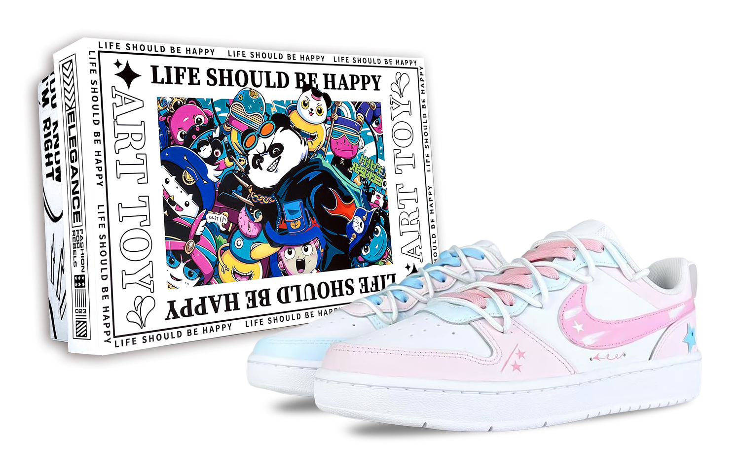 

Nike Кроссовки Court Borough Low 2 Slip Resistant Abrasion Resistant Low top Skateboard Shoes Blue Pink Kids'