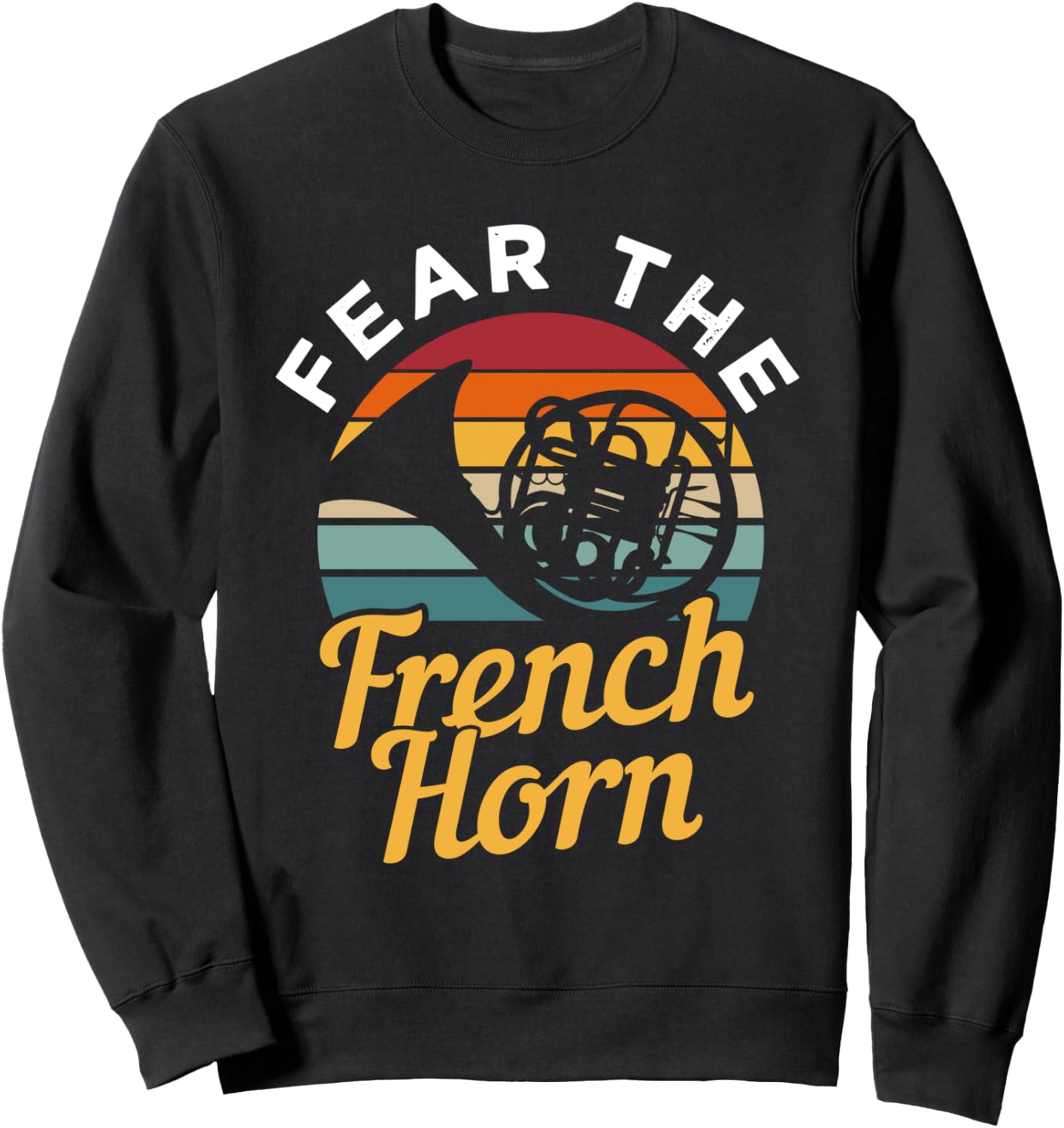

Ретро-толстовка с изображением валторны для музыкантов, унисекс French Horn Design Ideas For French Horn Players, черный