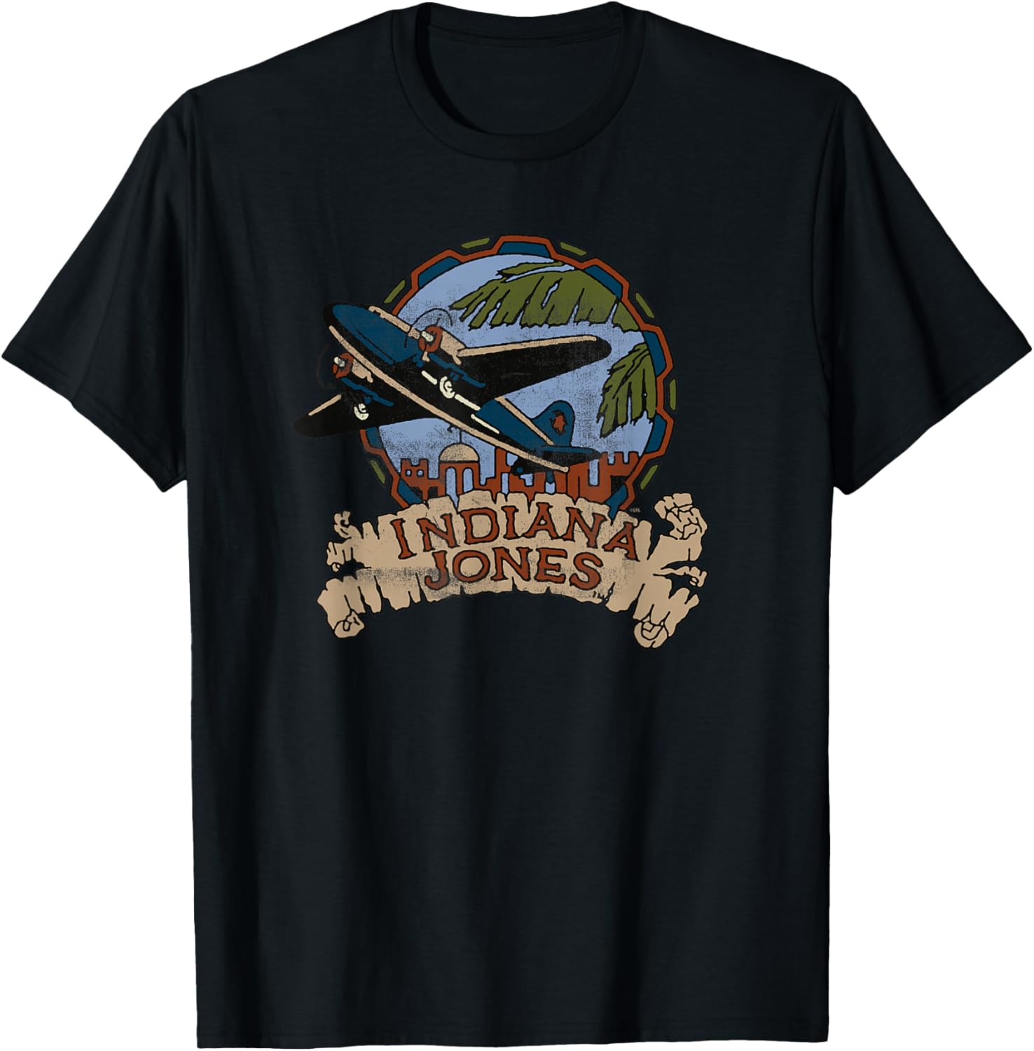 

Винтажная футболка Lucasfilm Indiana Jones Adventure Tarpaulin, черная Disney
