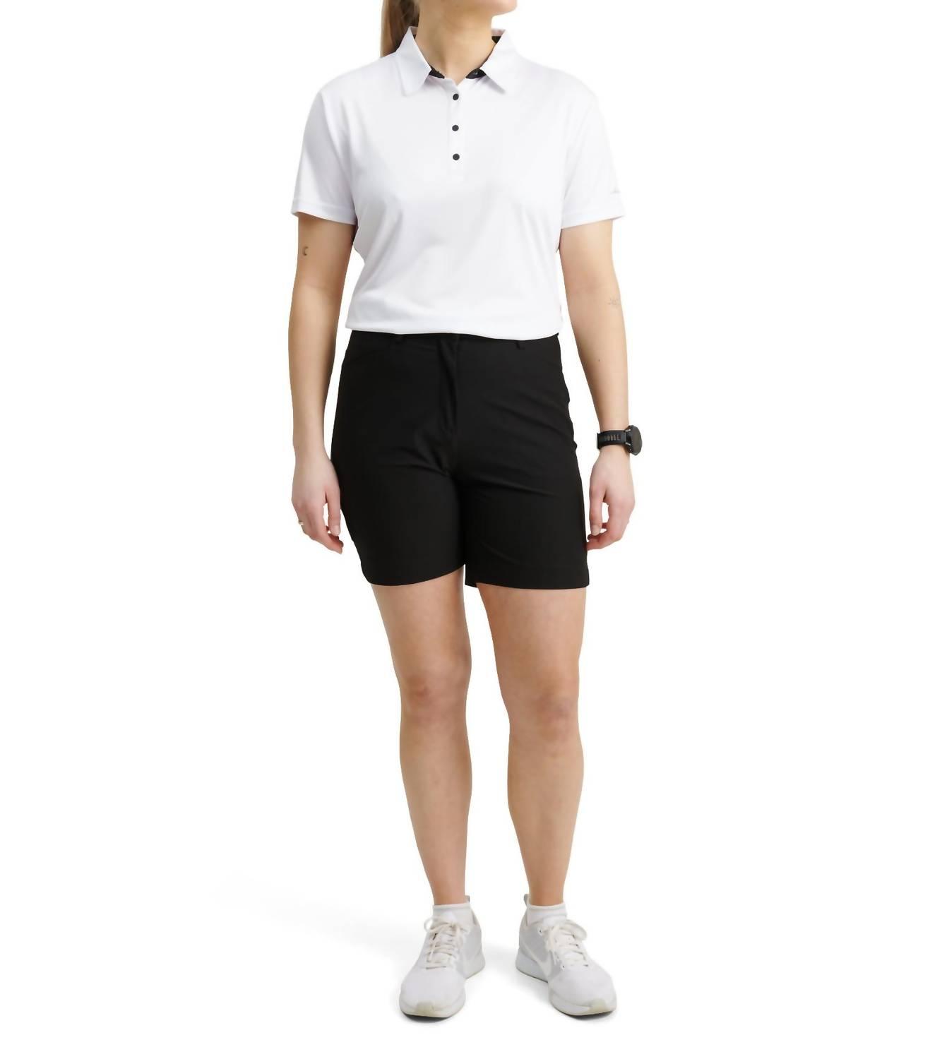 

Женская рубашка-поло Cherry Stripe белого цвета Abacus Sportswear US