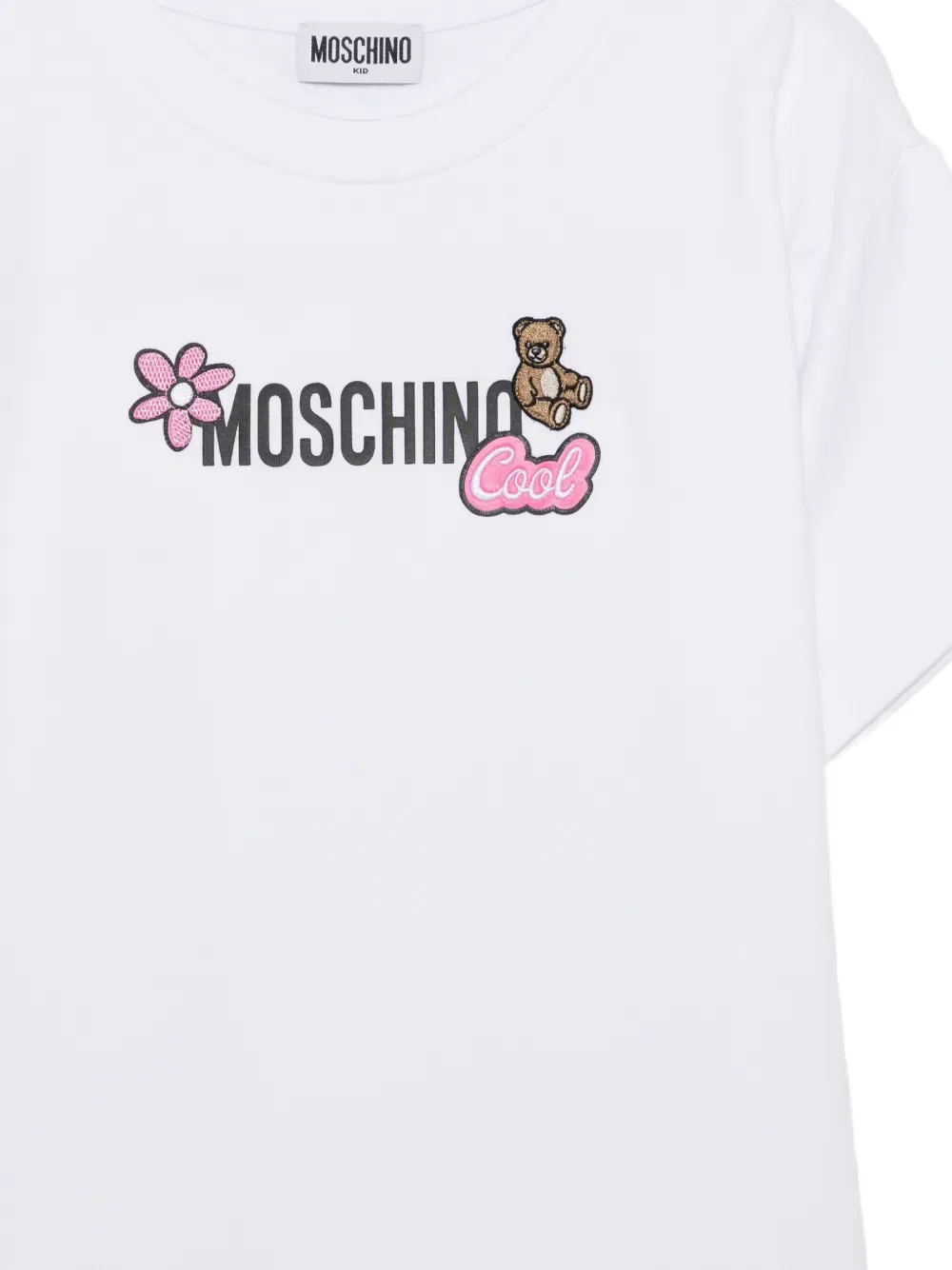 Футболка с коротким рукавом и логотипом Moschino Kids, белый — фото 3