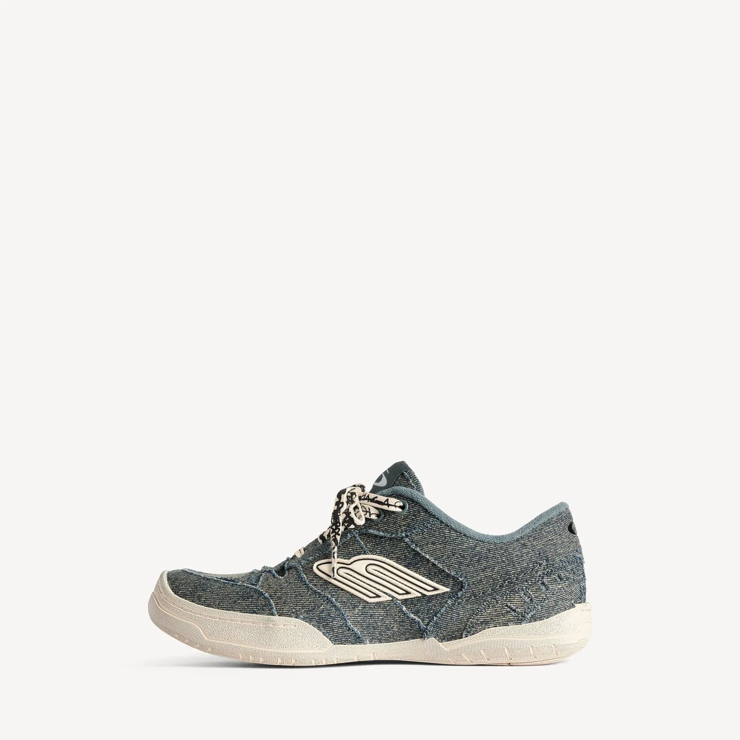 Женские кеды Hamptons из денима, синие/молочно-белые BALENCIAGA, синий — фото 2