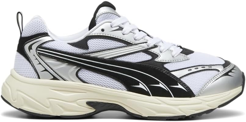 

Мужские кроссовки PUMA Morphic Retro с шнуровкой, повседневные - серые, серебристые