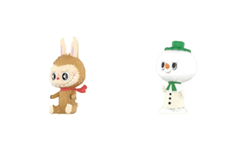 

Фигурка Pop Mart Labubu The Monsters Toy Collection Blind Box Products Single Mystery Box, 8 см, Plush Doll + Snowman