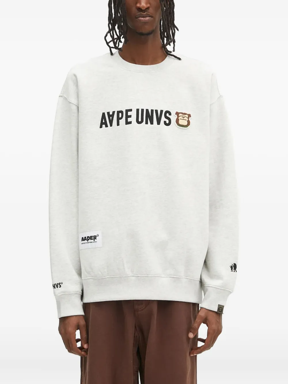 

Толстовка с вышивкой AAPE BY *A BATHING APE, серый