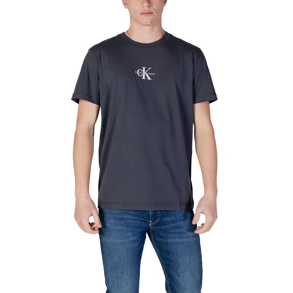 

Серая хлопковая футболка Rigenerato Calvin Klein Jeans