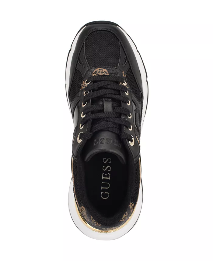 Женские кроссовки Fonzi на массивной платформе GUESS, черный — фото 4