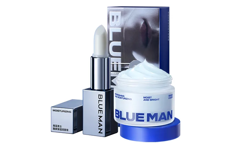 Бальзам для губ BLUE MAN — Увлажняющий с ниацинамидом, Face Moisturizers +Cooling Lip Balm, 100 г