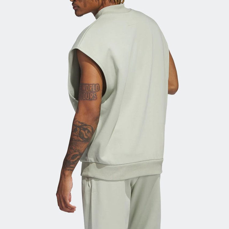 Худи adidas Basketball Sleeveless Sweatshirt IA3415, зеленый — фото 3