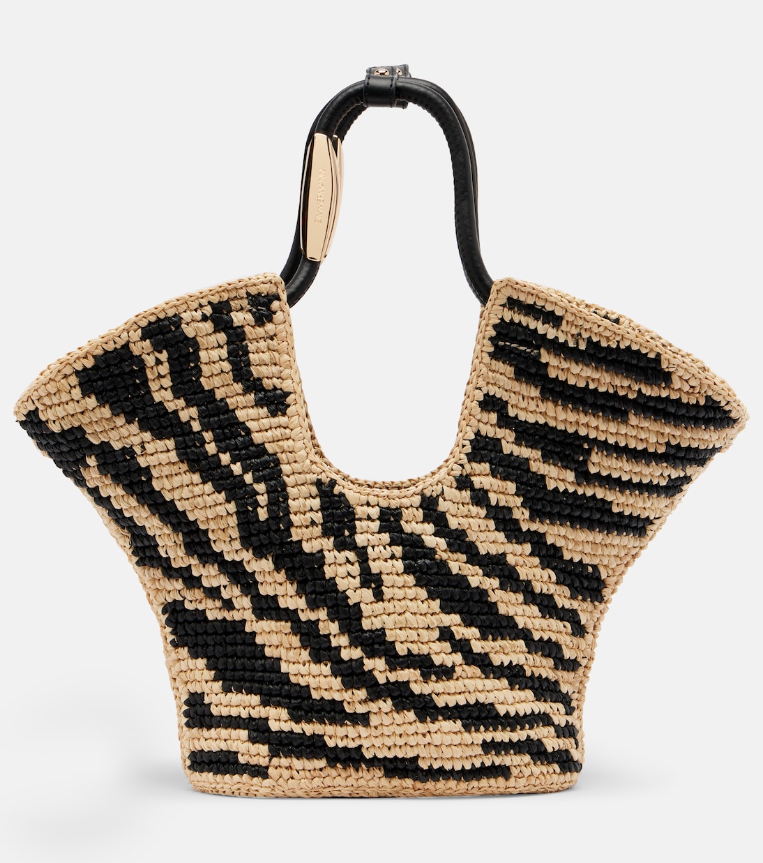

Золотое время рафия сумка тоут Zimmermann, Black Zebra