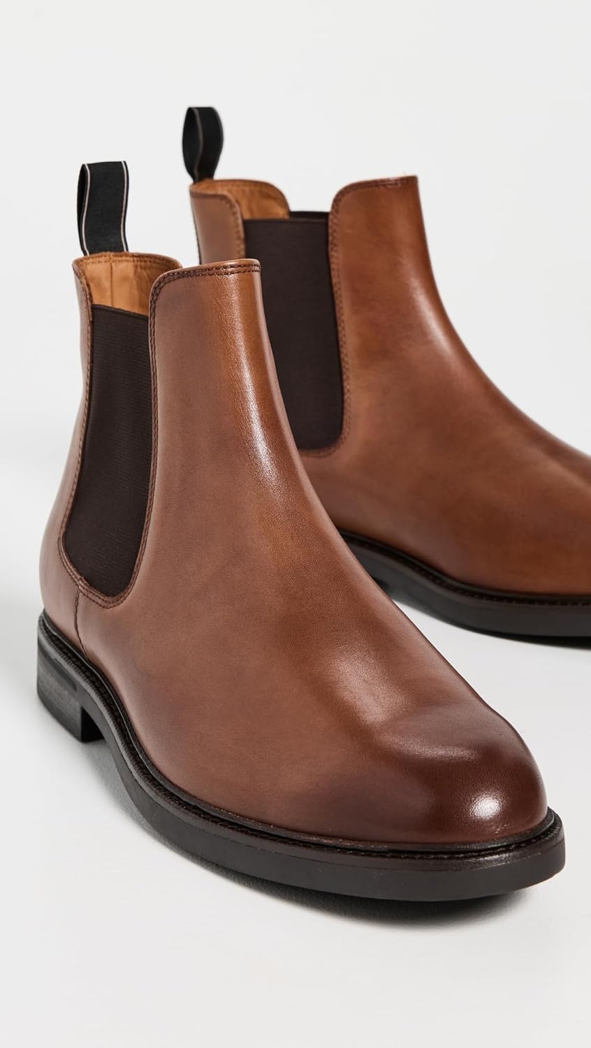 POLO RALPH LAUREN Мужские кожаные челси-ботинки Asher, Tan — фото 4