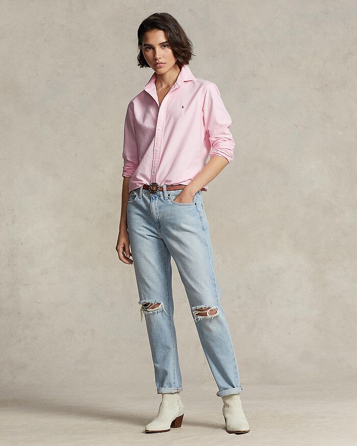 Оксфордская рубашка классического кроя Polo Ralph Lauren, розовый — фото 4