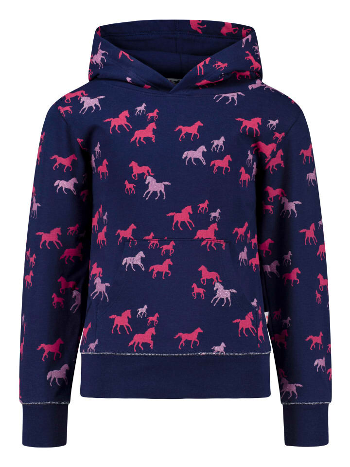 

Толстовка Salt and Pepper AOP glitter Horse, цвет true navy