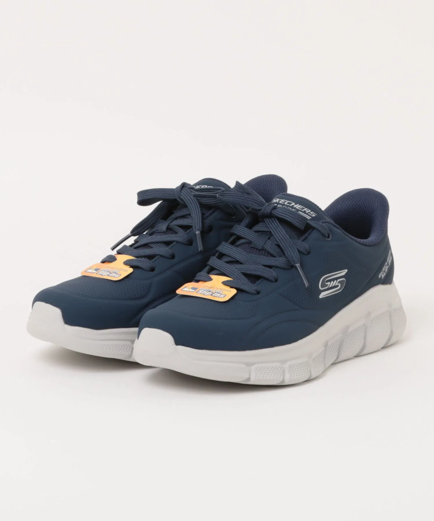 Мужские кроссовки SKECHERS BOBS B FLEX-SMOOTH тёмно-синие