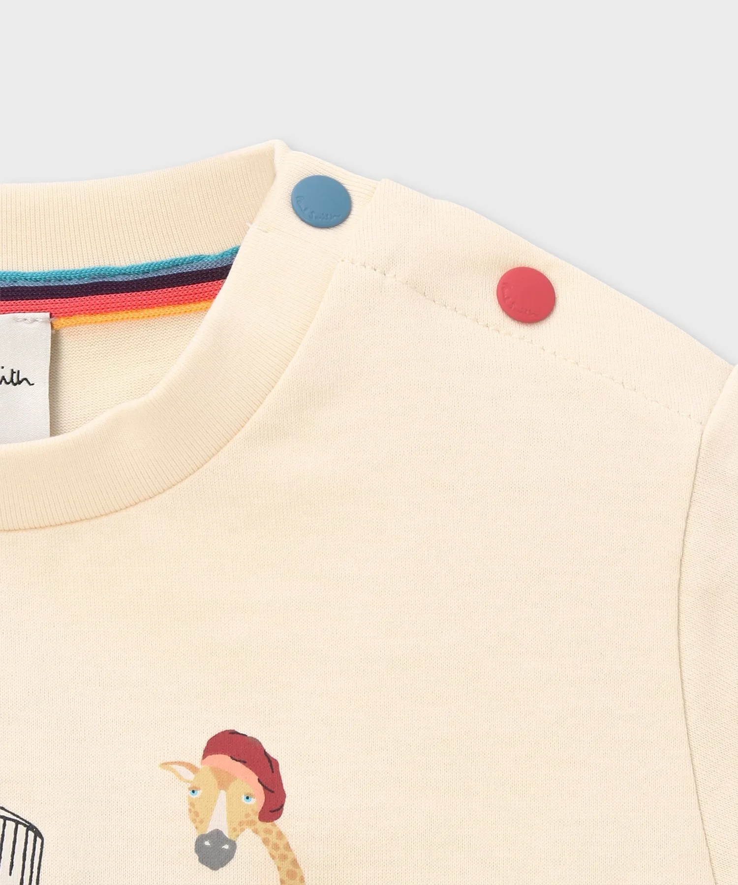 Детская футболка с принтом животных Paul Smith JUNIOR синяя — фото 4