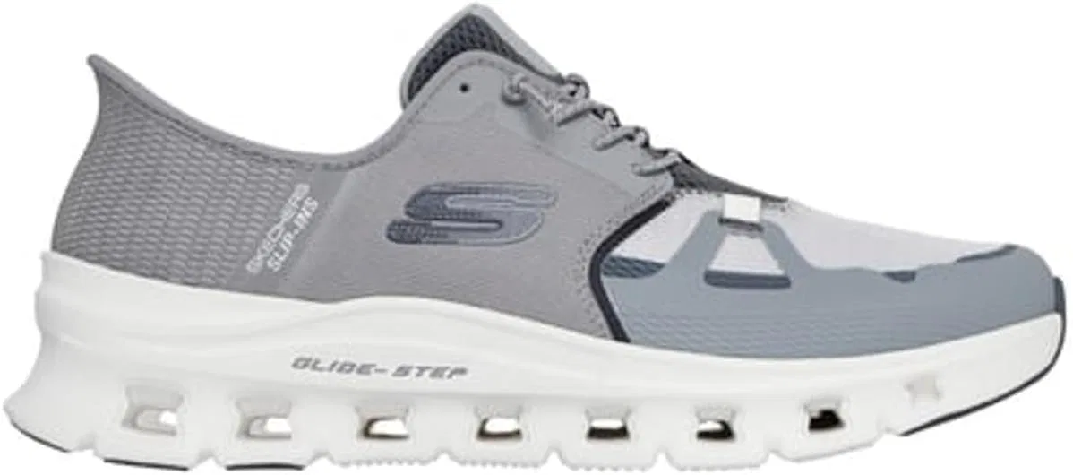 Мужские слипоны Skechers Glide-Step ProSneaker, Gray Mesh Hotmelt Charcoal Trim — фото 4