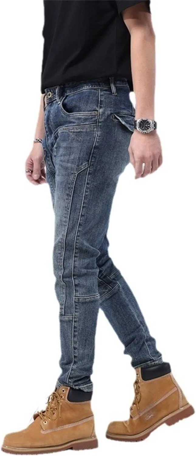 Джинсы карго Slim Fit, синий — фото 3