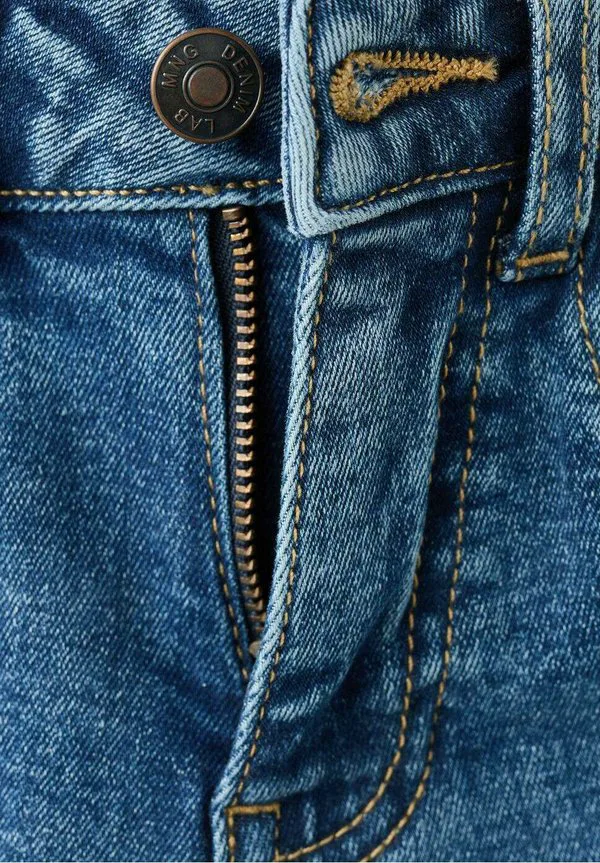 Детские джинсы узкие Mango Kids, Dark Blue — фото 3