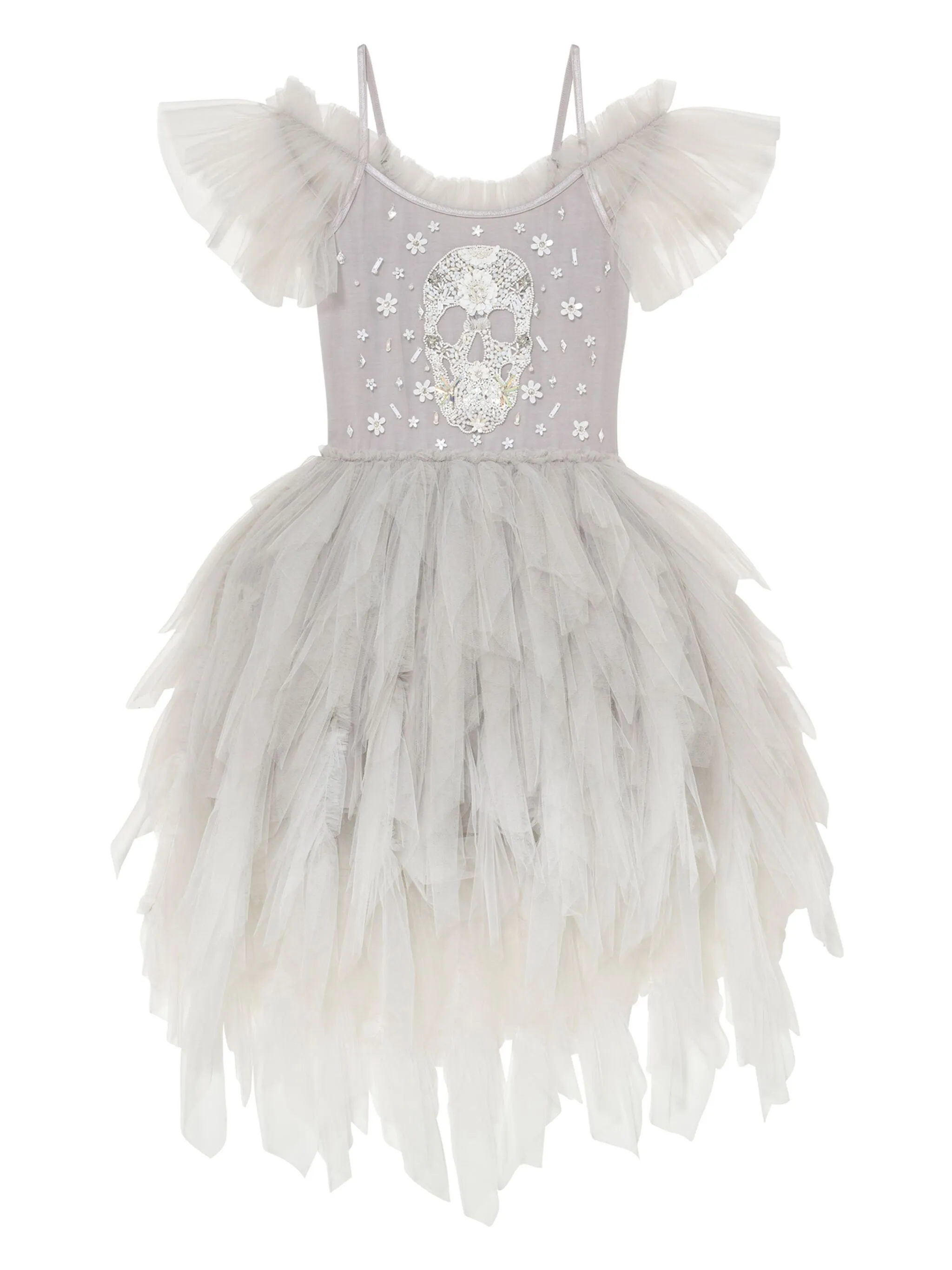 

Пышное платье Skull Fleur Tutu Du Monde, серый