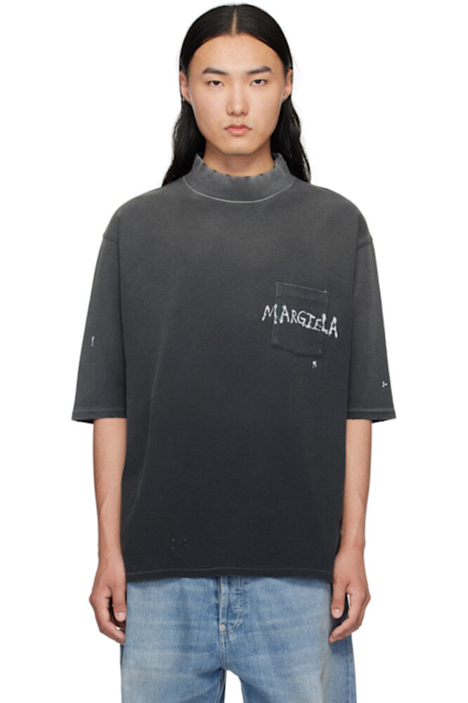 

Серая футболка с логотипом «Граффити» Maison Margiela