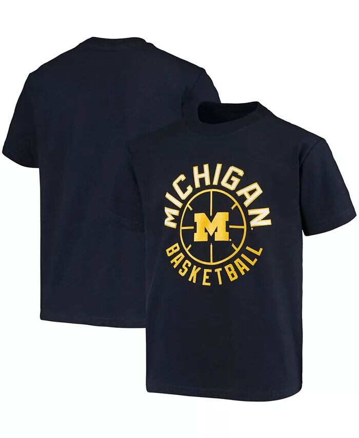 

Темно-синяя баскетбольная футболка Big Boys and Girls Michigan Wolverines Champion, синий