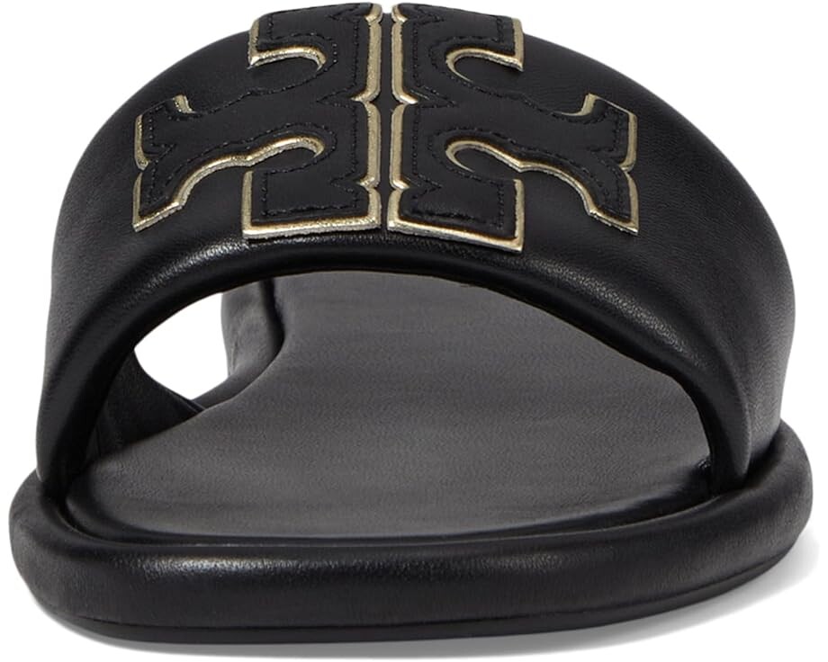 Сандалии Tory Burch Double T Sport Slide, цвет Perfect Black/Gold — фото 2