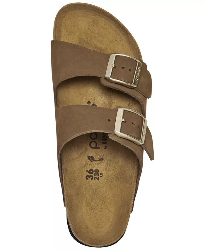 Женские сандалии Arizona Flex Nubuck Leather Platform от Finish Line Birkenstock, коричневый/бежевый — фото 3