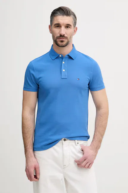 Поло хлопковое Polo Tommy Hilfiger, синий