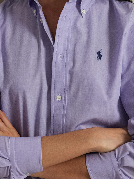 Рубашка облегающего кроя 211941509003 Polo Ralph Lauren, фиолетовый — фото 4