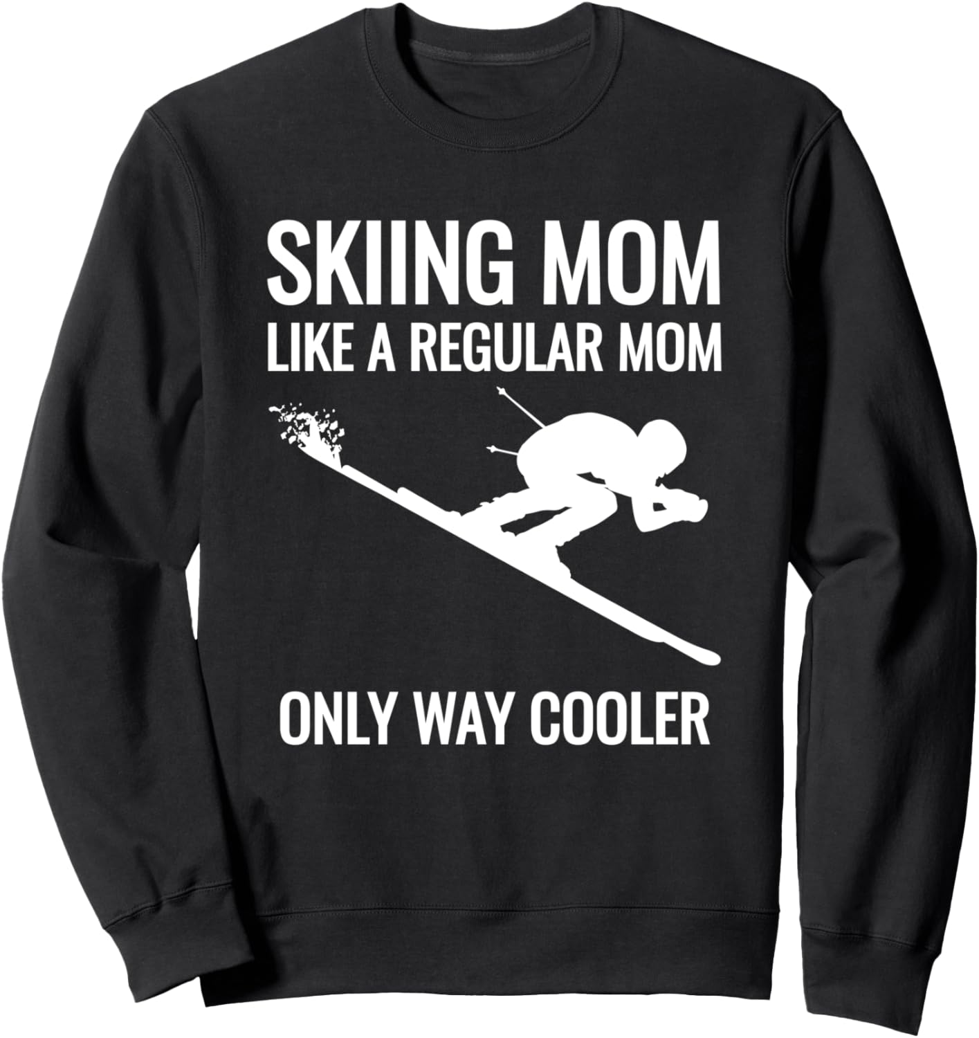 

Толстовка в подарок для мамы-лыжницы Skier Gifts For Women, черный