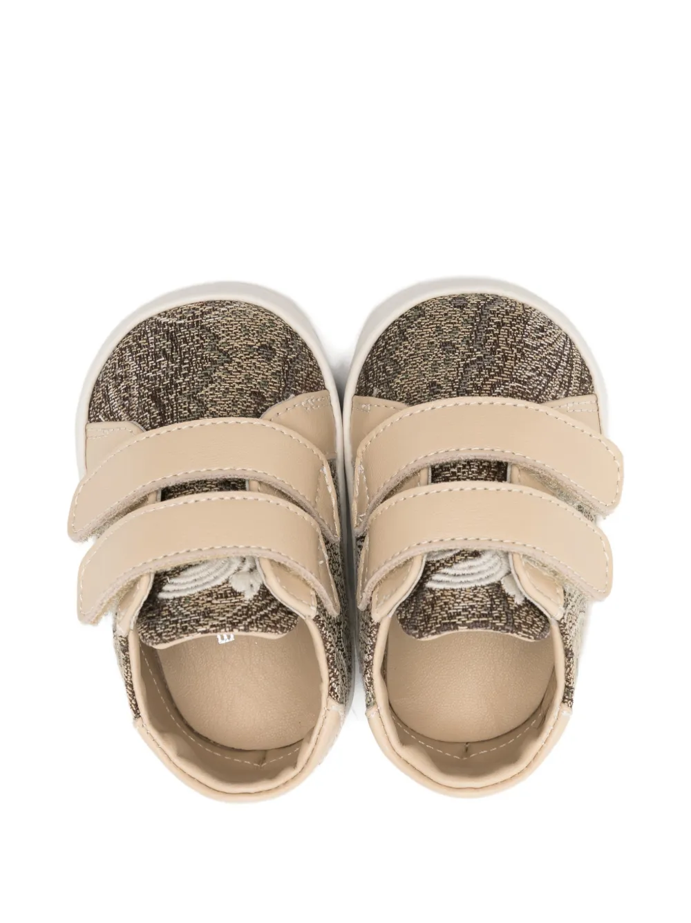 Кроссовки с узорчатым ремешком Etro Kids, коричневый — фото 3