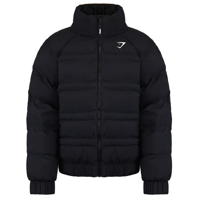 

Мужская черная куртка-пуховик Essential Gymshark, черный