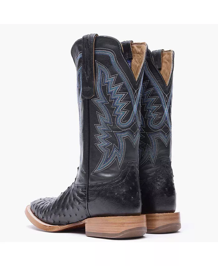 Мужские ковбойские сапоги PRCA Collection из цельной страусиной кожи Durango, синий — фото 4