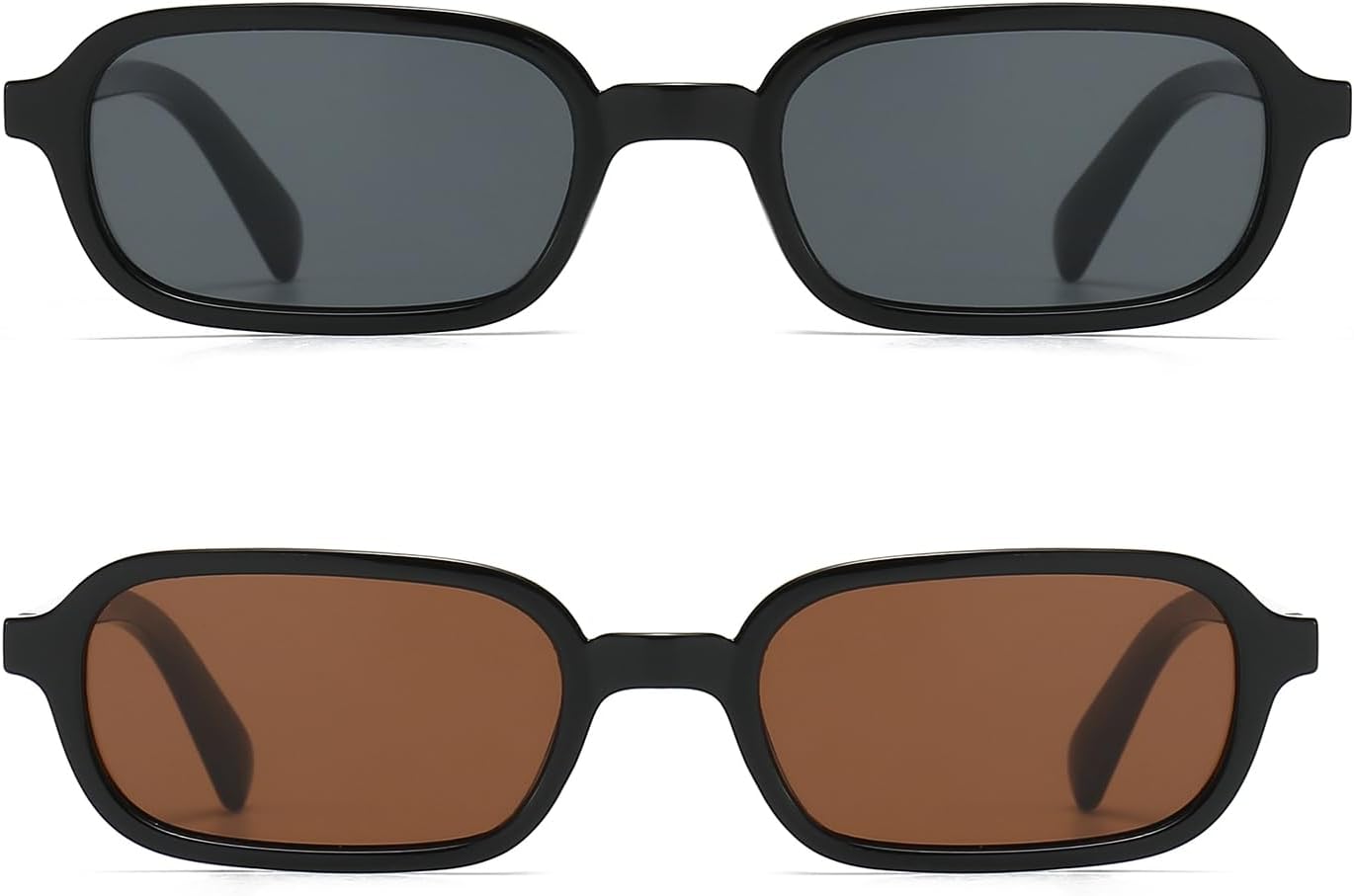 

Солнцезащитные очки JUDOO в стиле ретро, ​​прямоугольные, для женщин и мужчин, узкие, винтажные, квадратные, прямоугольные, тонкие, милые, Black Frame/Grey Lens+ Black Frame/Brown Lens