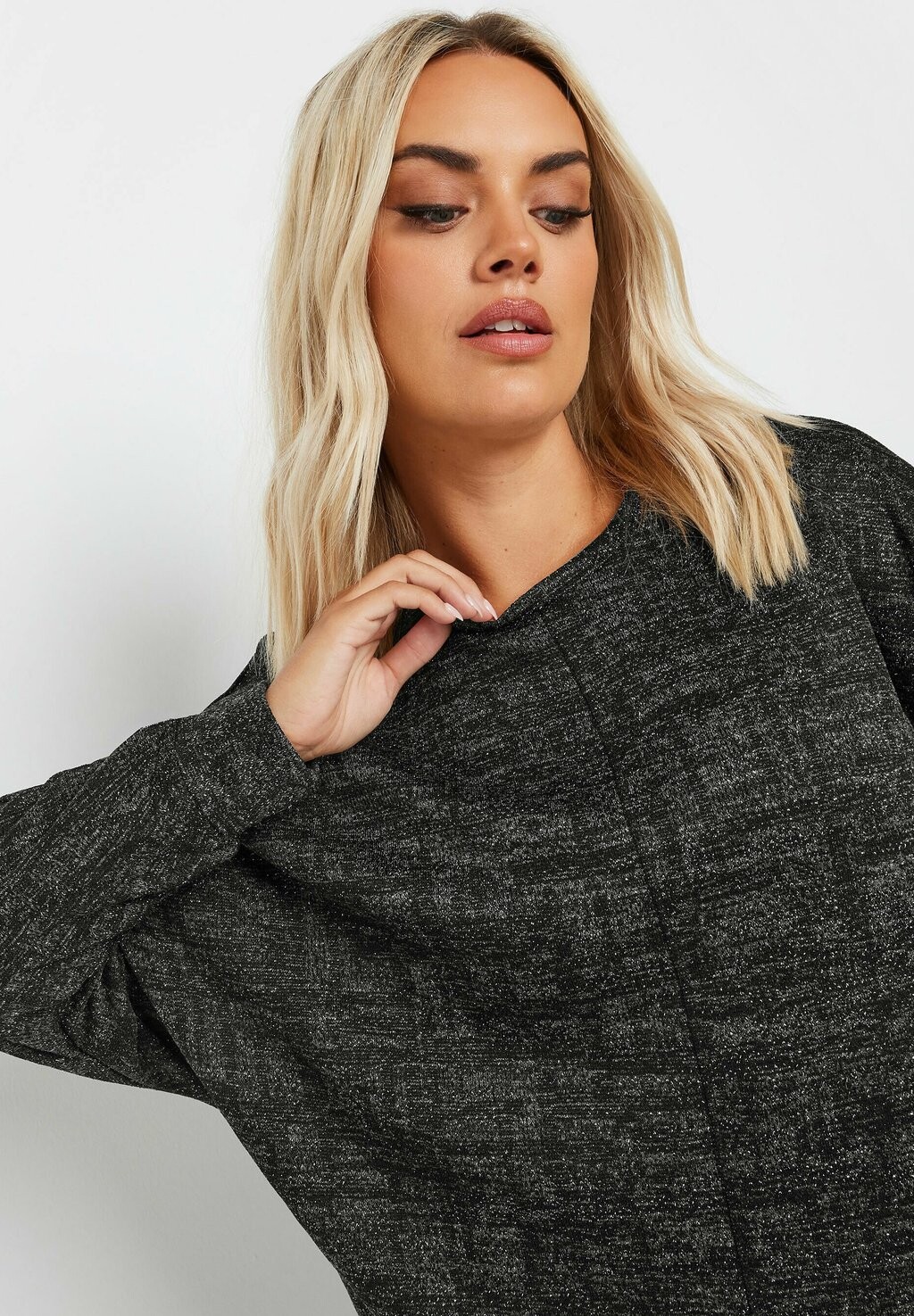 

Топ с длинными рукавами SOFT TOUCH Yours Clothing, антрацит
