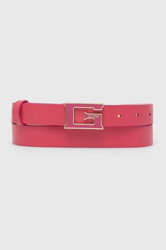 

Угадайте кожаный ремень Guess, розовый