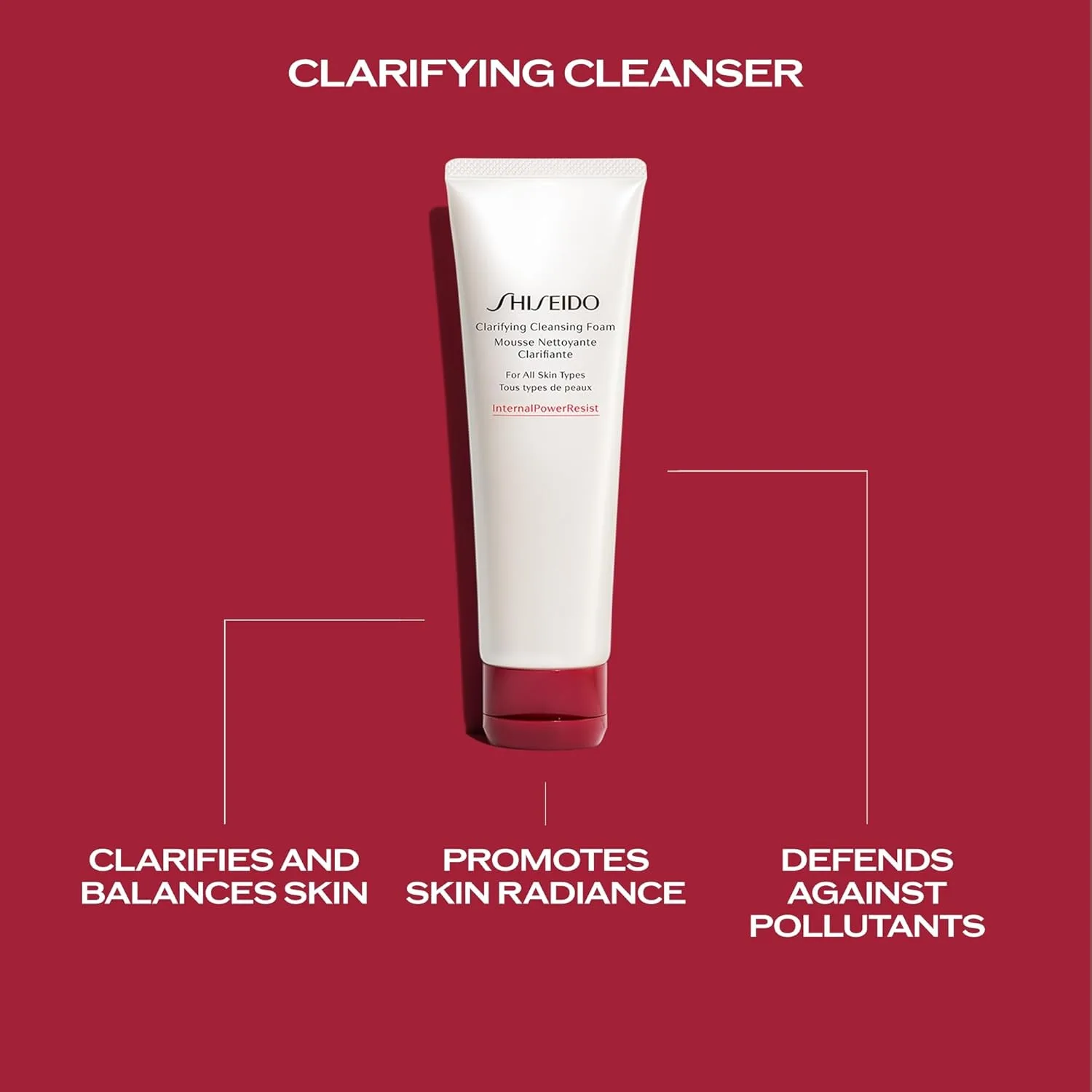 Очищающая пенка Shiseido Clarifying Cleansing Foam (125 мл) + Дневной крем Benefiance Wrinkle Smoothing Day Cream (50 мл) — фото 4