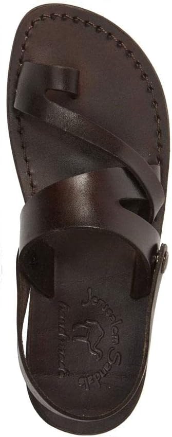 Бенджамин - кожаные сандалии на ремешке сзади - мужские сандалии Jerusalem Sandals, коричневый — фото 3