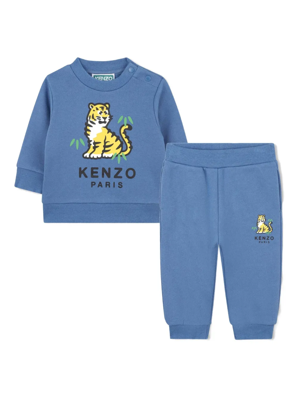 Спортивный костюм с логотипом Kenzo Kids, синий — фото 3