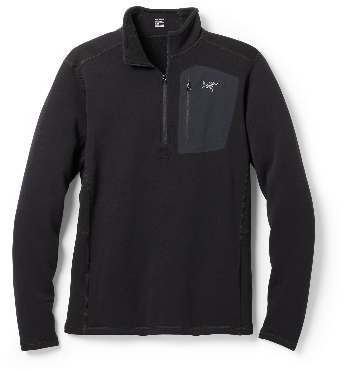 

Базовый слой Rho Heavyweight с воротником на молнии – мужской Arc'teryx, черный
