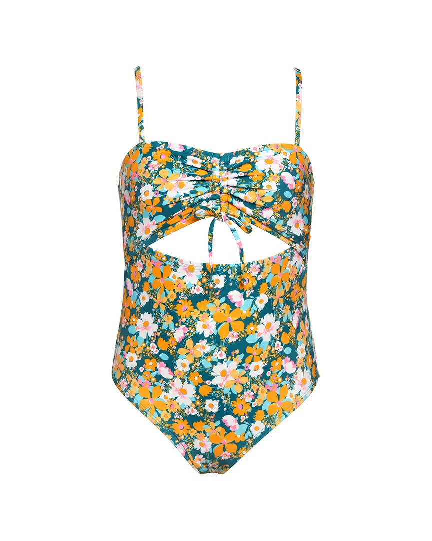 

HOBIE Бандо-купальник с запахом спереди, мультиколор