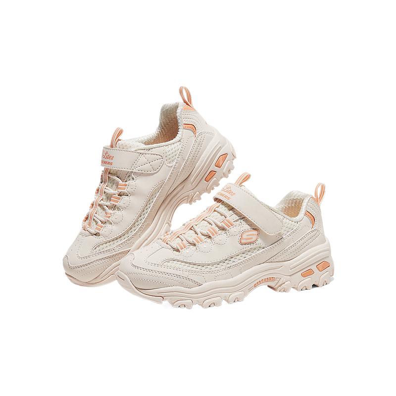 Низкие детские кроссовки для повседневной жизни Skechers Kids, экрю — фото 3