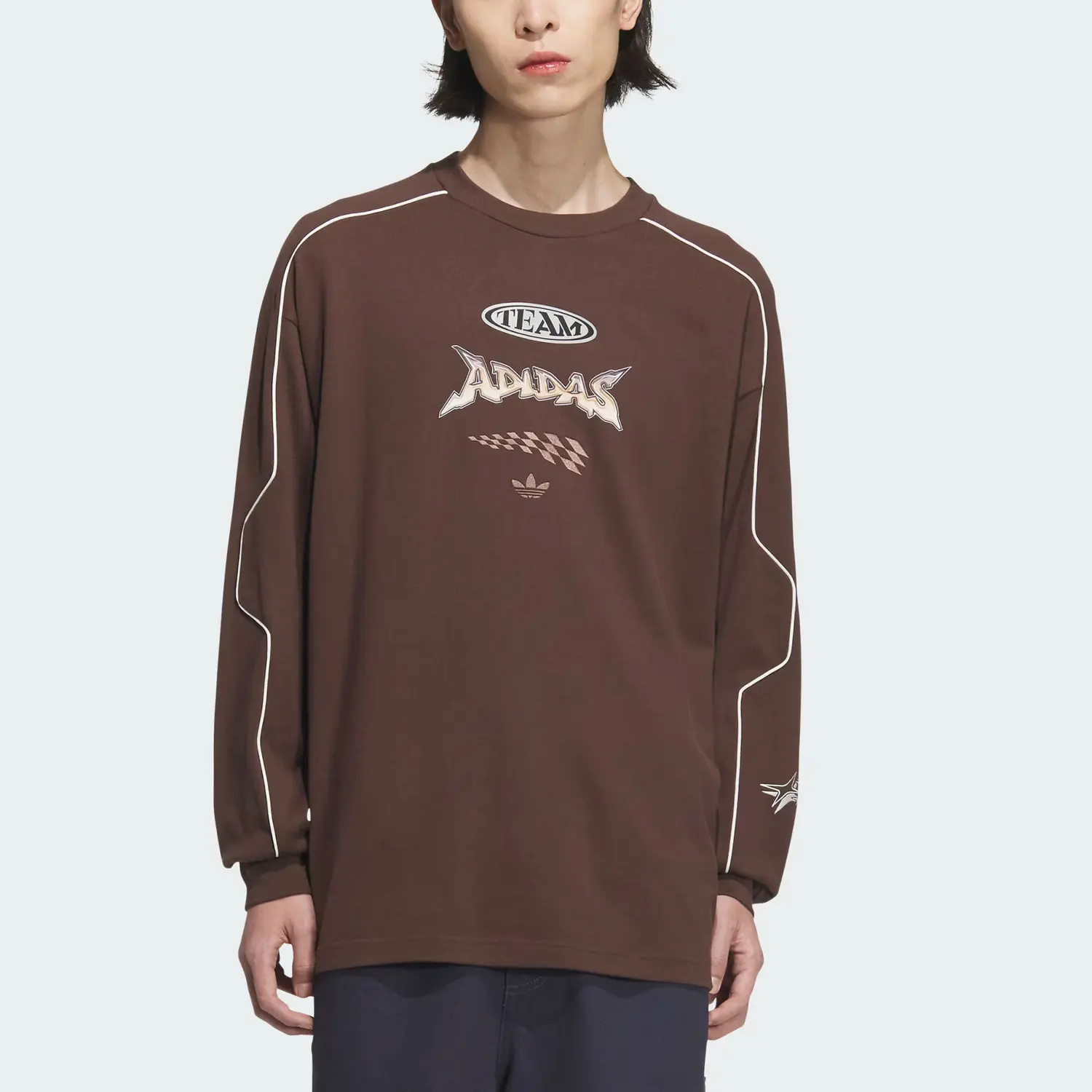Adidas Originals Футболка RAC CREW U T Unisex Brown — фото 4
